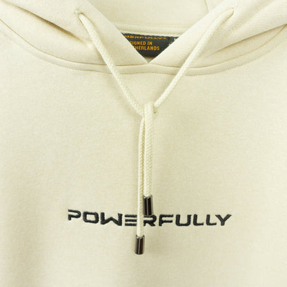 Embroidered Hoodie Desert Sand Powerfully