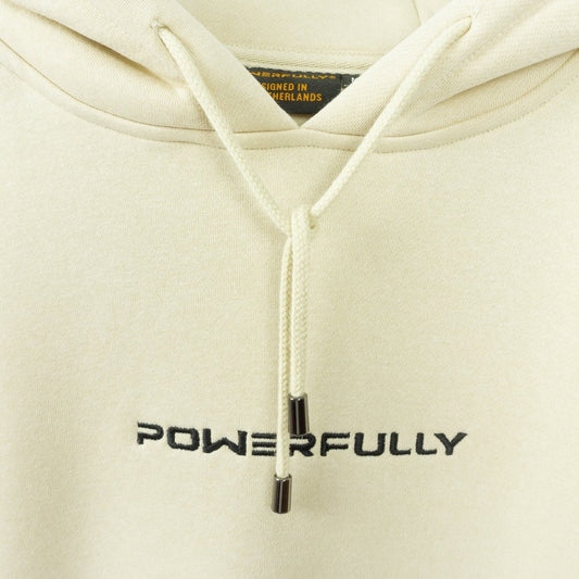 Embroidered Hoodie Desert Sand Powerfully