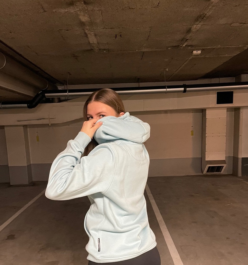 Embroidered Hoodie Light Blue