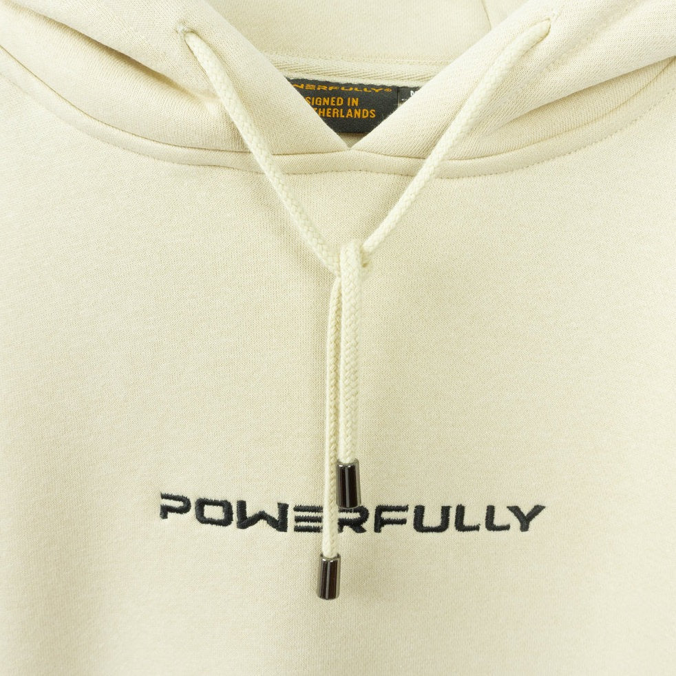 Embroidered Hoodie Sand